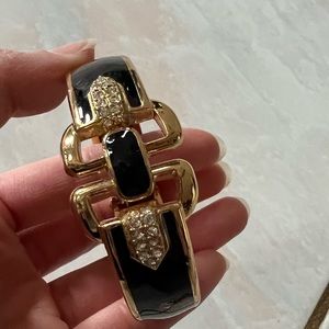 Stella and Dot Duchess black enamel bangle